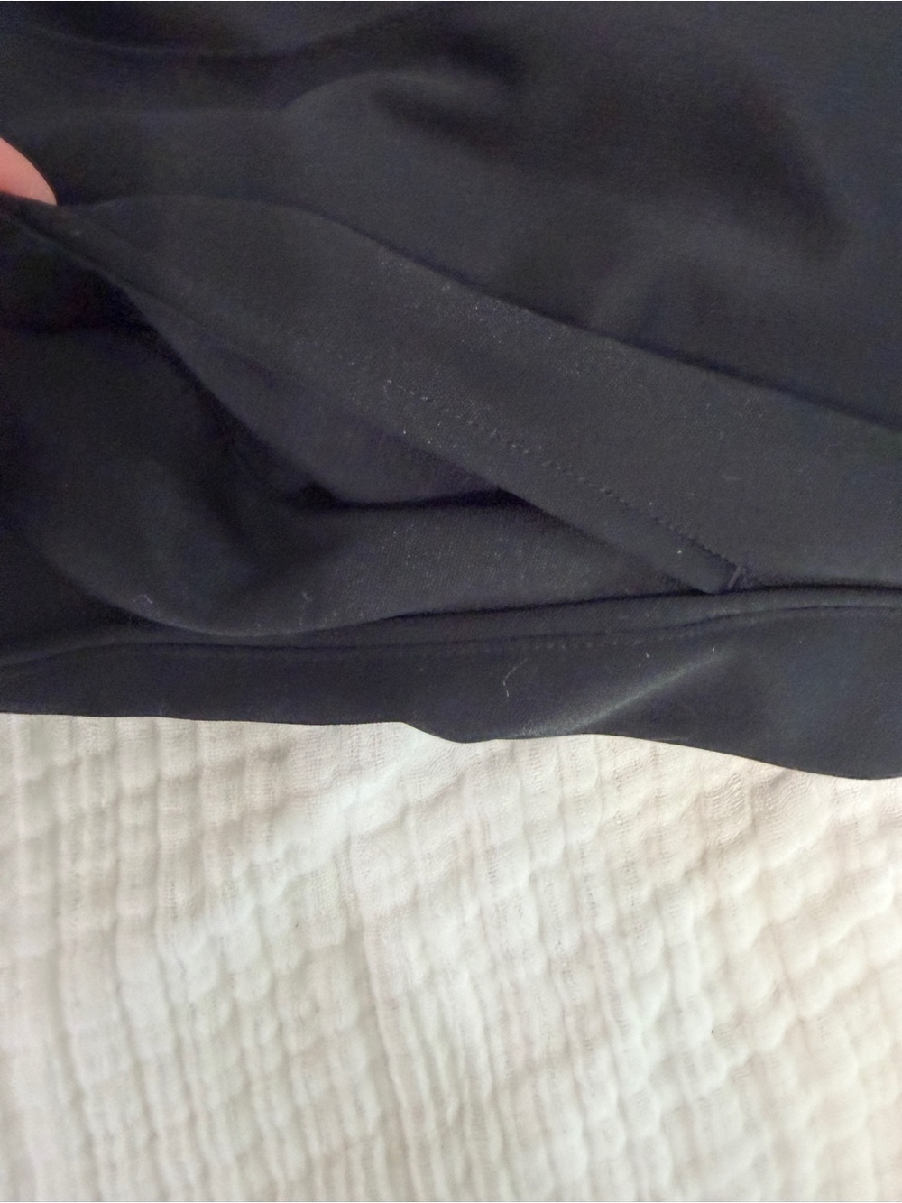 Nike Black Wide-Leg Track Pants with Small Swoosh - Picture 4 of 7